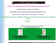 Tablet Screenshot of faithunitedparish.com